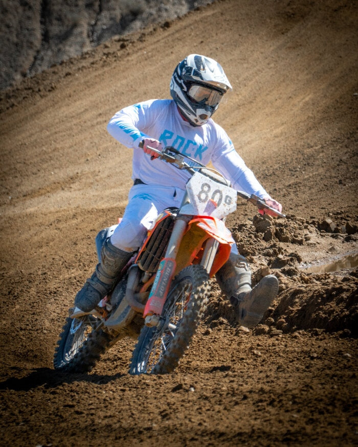 Elite Jersey Speed Lines White/Cyan