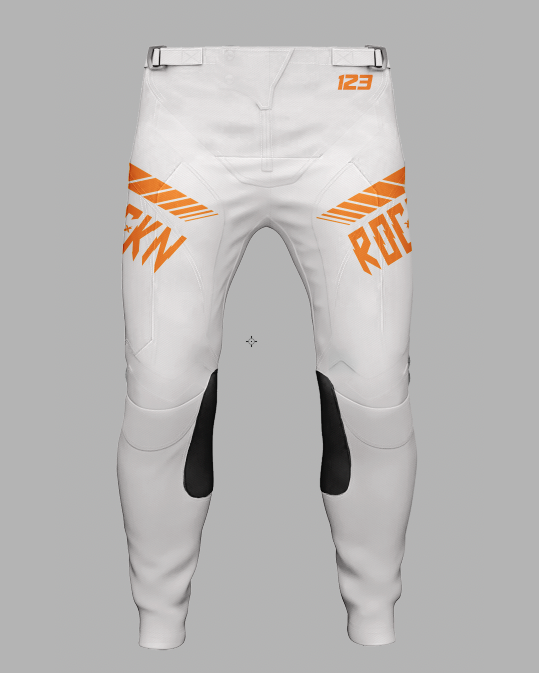 Elite Pants Speed Lines White/Orange