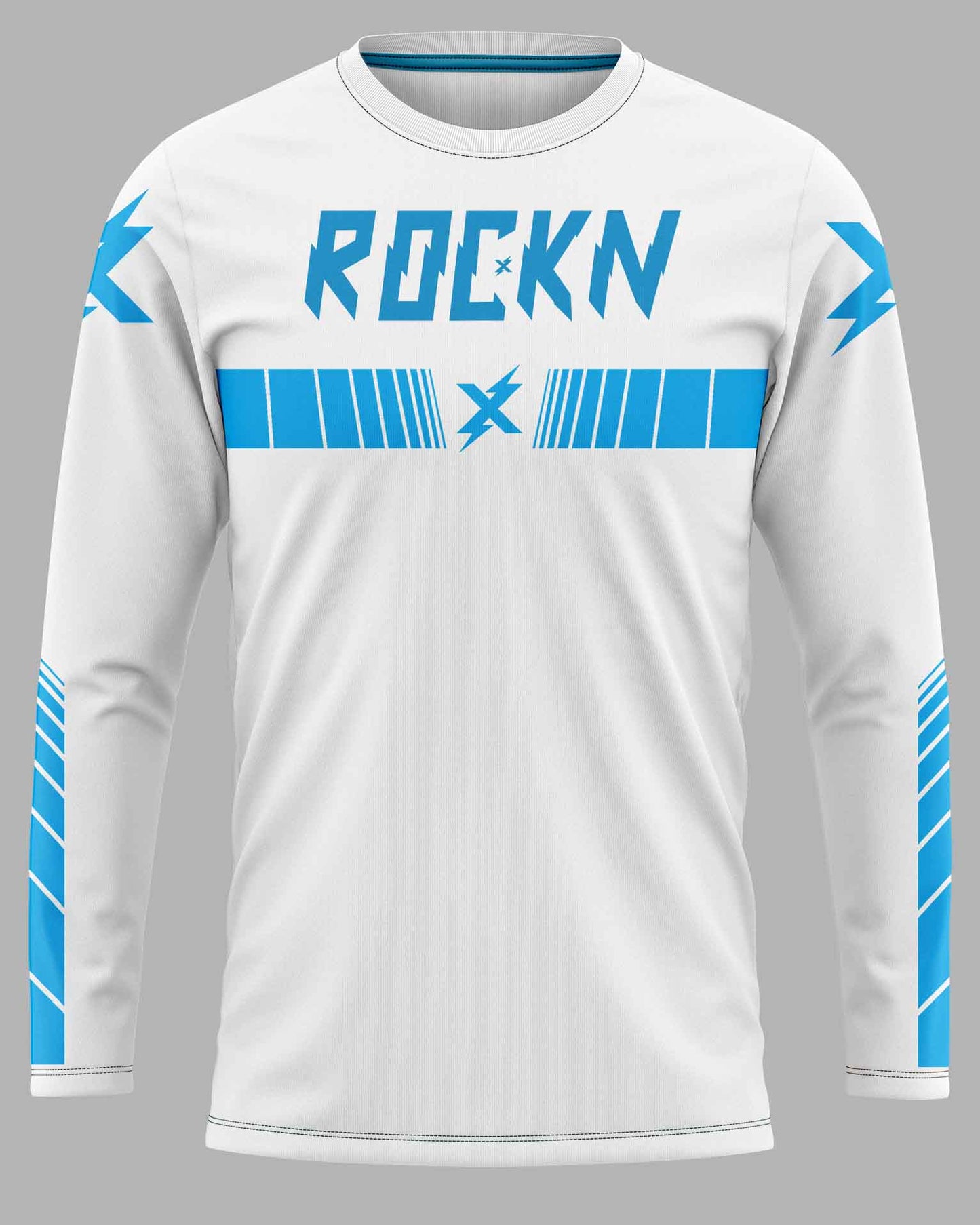 Elite Jersey Speed Lines White/Cyan