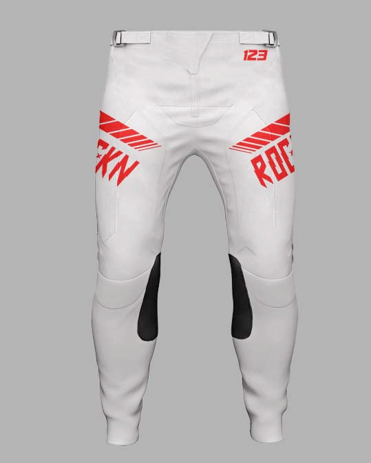 Elite Pants Speed Lines White/Red