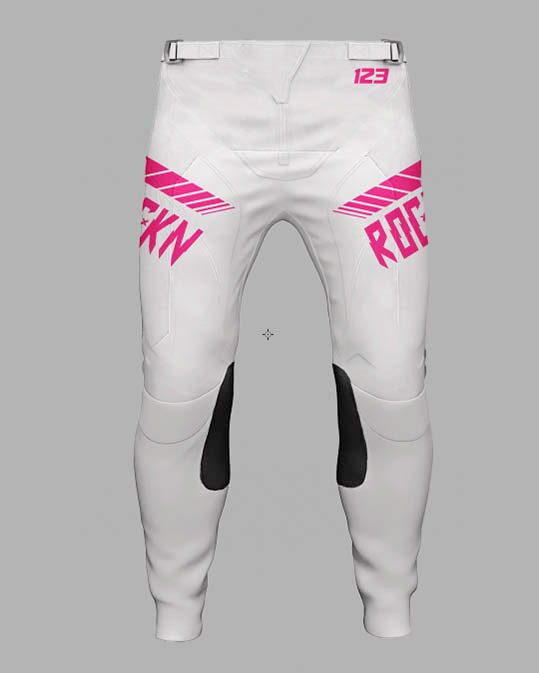 Elite Pants Speed Lines White/Pink