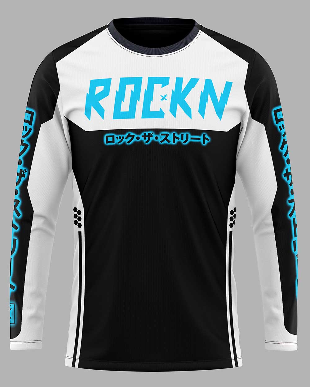 Elite Jersey Kanji Cyan Blue