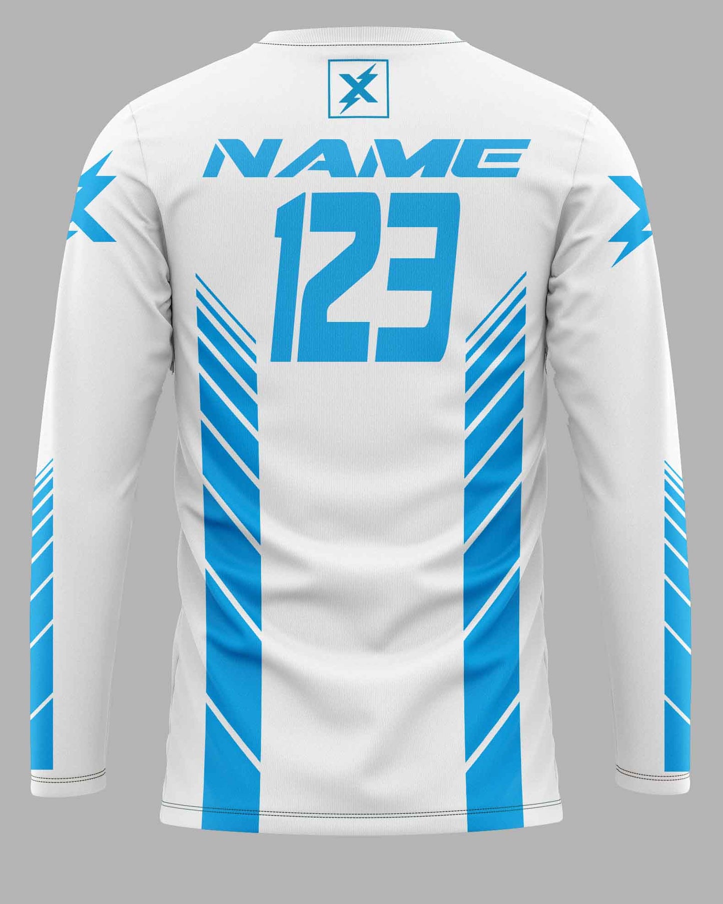 Elite Jersey Speed Lines White/Cyan