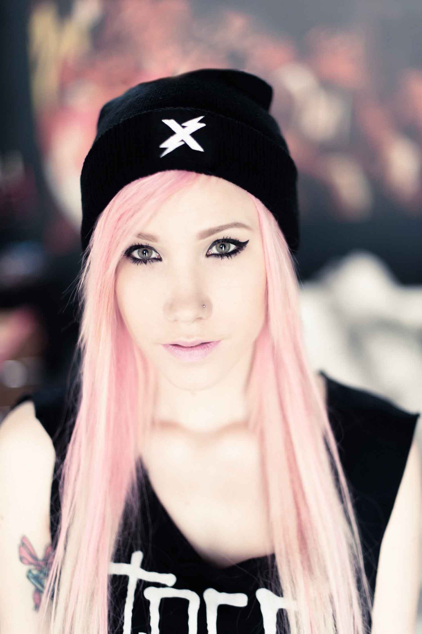 X Embroidered Beanie